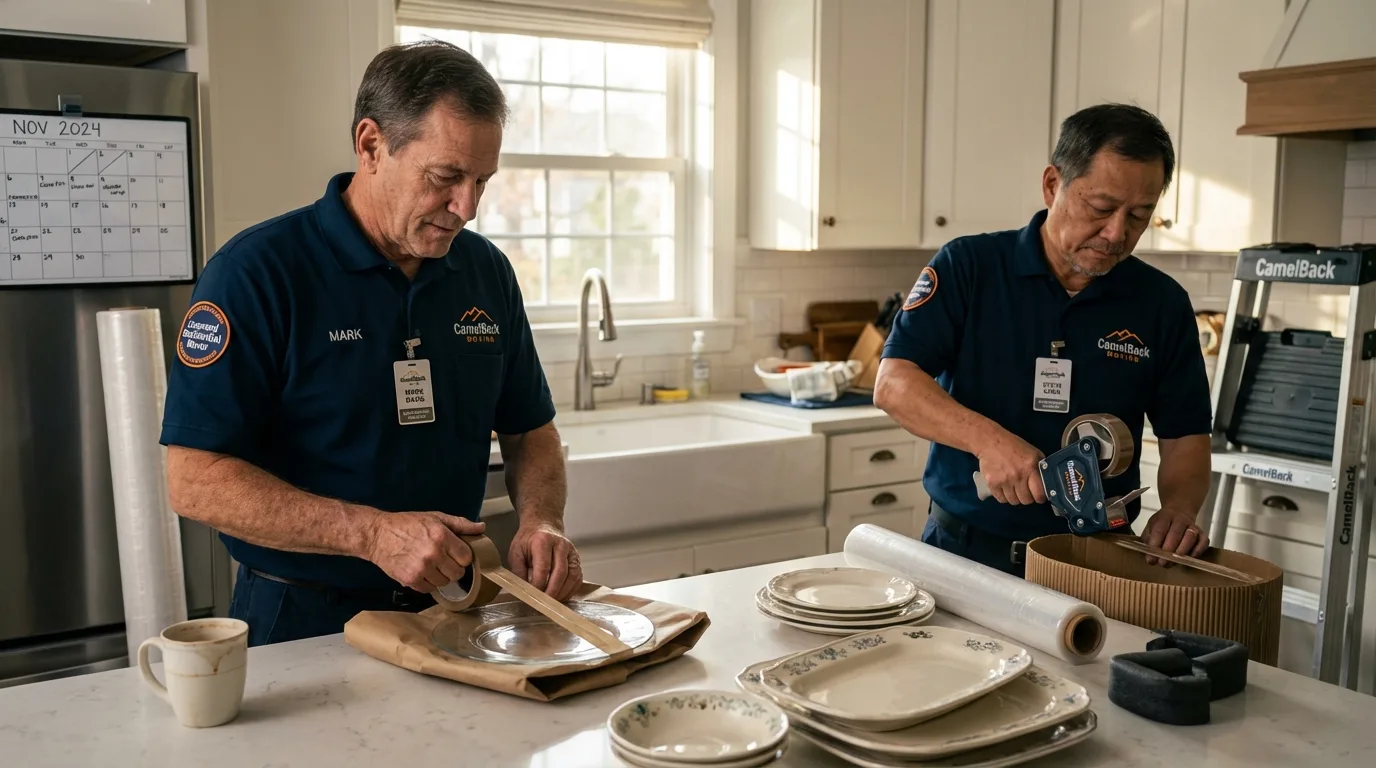 Professional crew packing kitchen dishware in Texarkana, TX